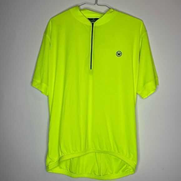 Canari Neon Yellow Bicycle Racing Shirt in size XL (Half Zip) - Picture 5 of 6